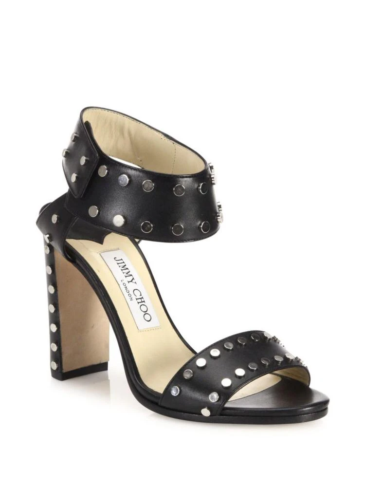 商品Jimmy Choo|Veto Studded Leather Block Heel Sandals,价格¥2548,第1张图片