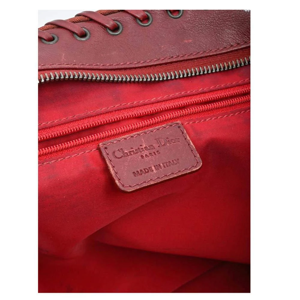 Dior Burgundy Jacquard Ethnic Zipped Tote Bag 商品