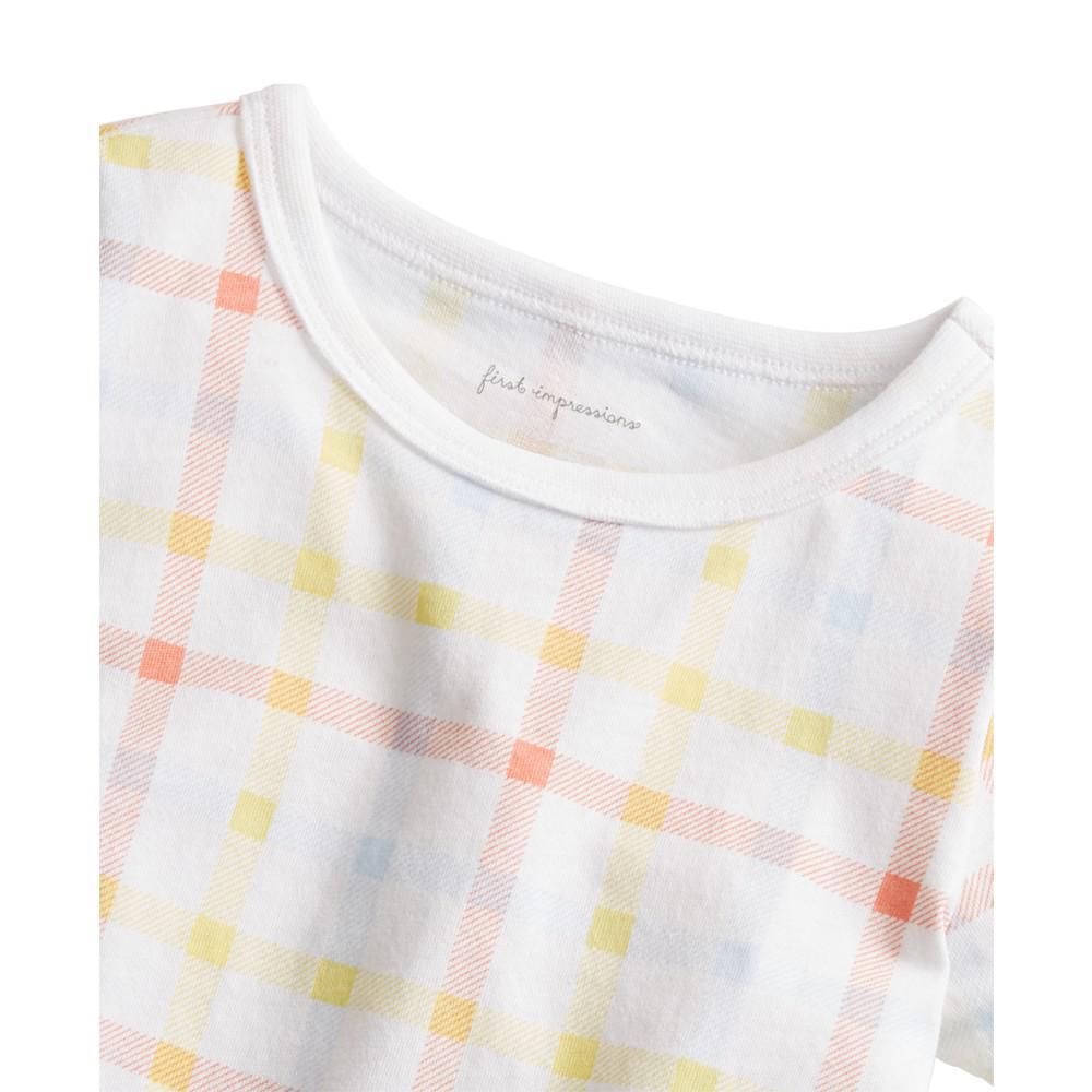 商品First Impressions|Baby Girls Bloom Plaid Peplum T-Shirt, Created for Macy's,价格¥30,第5张图片详细描述