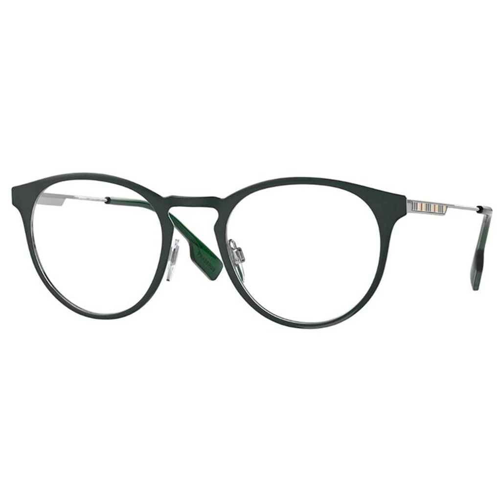 商品Burberry|Burberry Men's Eyeglasses - Green Metal Full Rim Frame Clear Demo Lens | BE1360 1327,价格¥675,第1张图片
