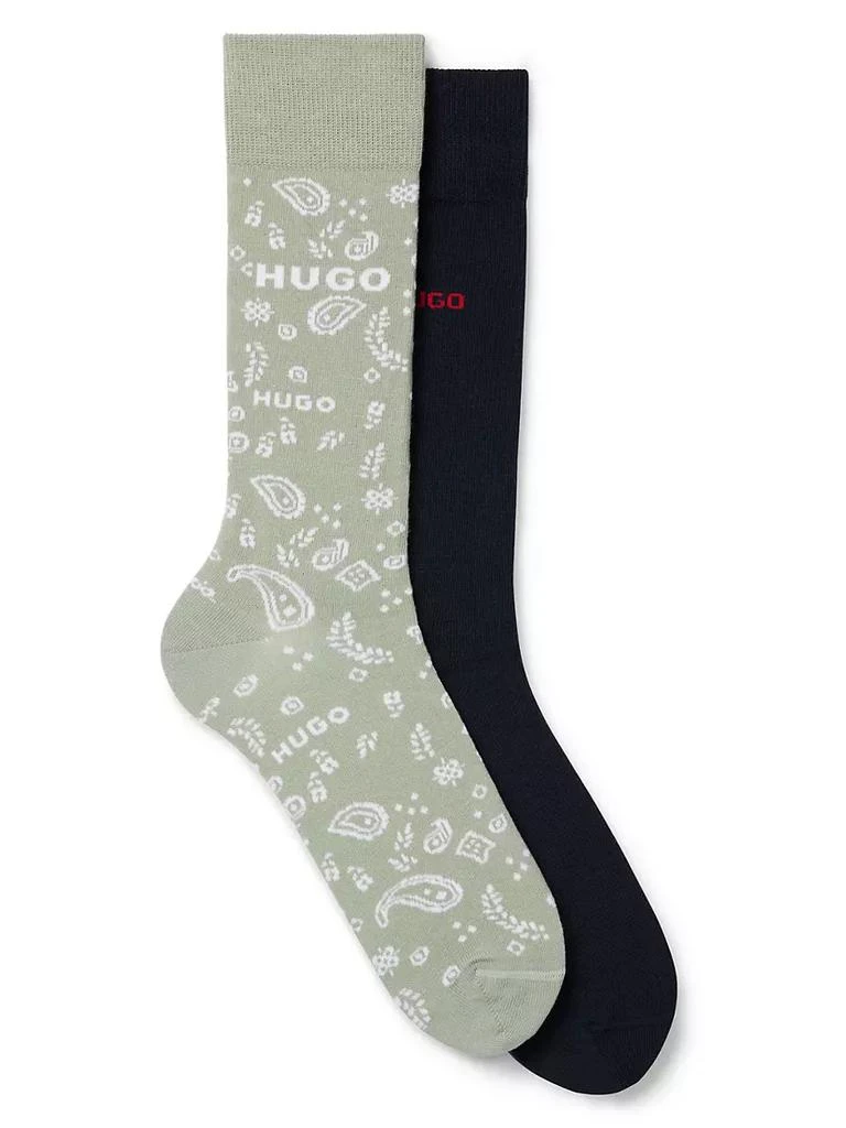 商品Hugo Boss|Two-Pack Of Regular-Length Socks With Logos,价格¥74,第1张图片