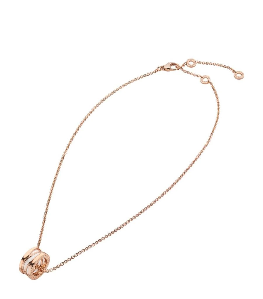 商品BVLGARI|Rose Gold And Ceramic B.Zero1 Design Legend Necklace,价格¥38400,第1张图片