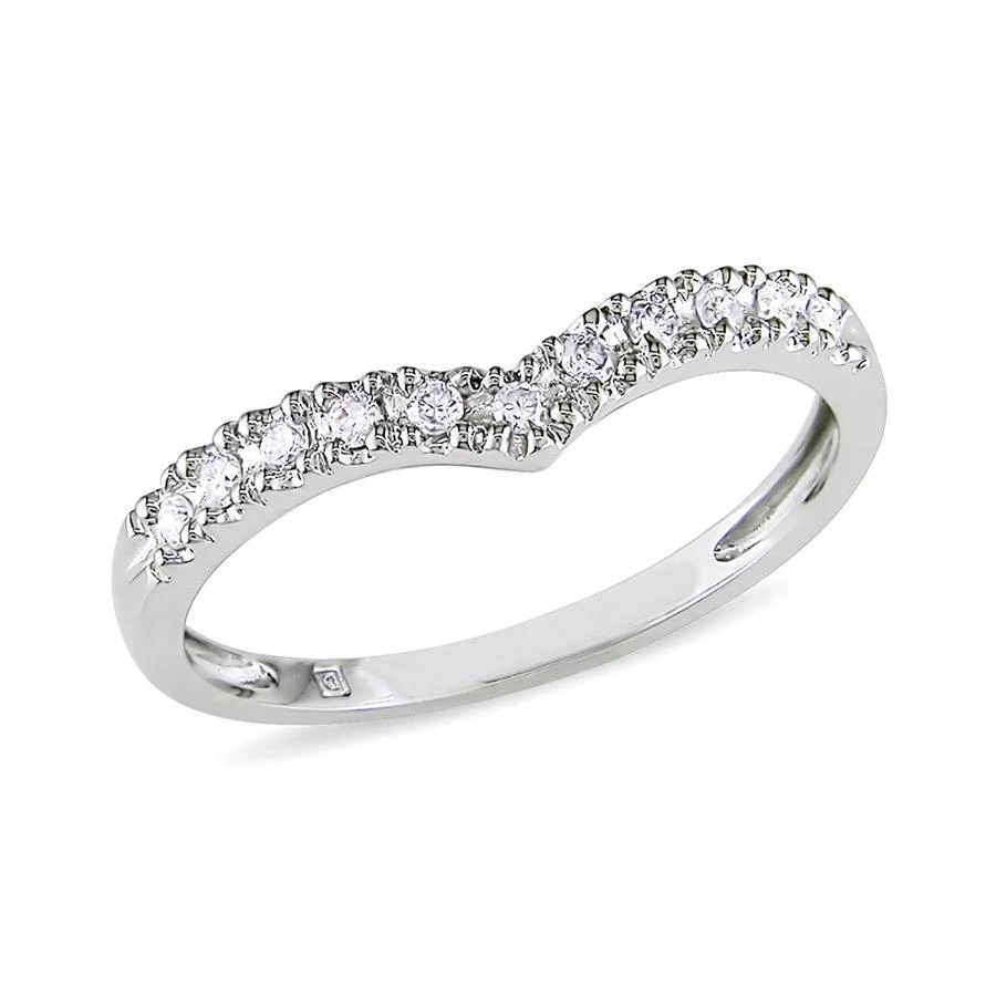 商品Amour|1/6 CT Diamond TW Eternity Ring 10k White Gold GH I2;I3 Size 5,价格¥2023,第1张图片