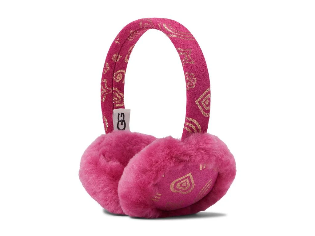 商品UGG|Water Resistant Sheepskin Love Print Earmuffs (Toddler/Little Kids),价格¥487,第2张图片详细描述