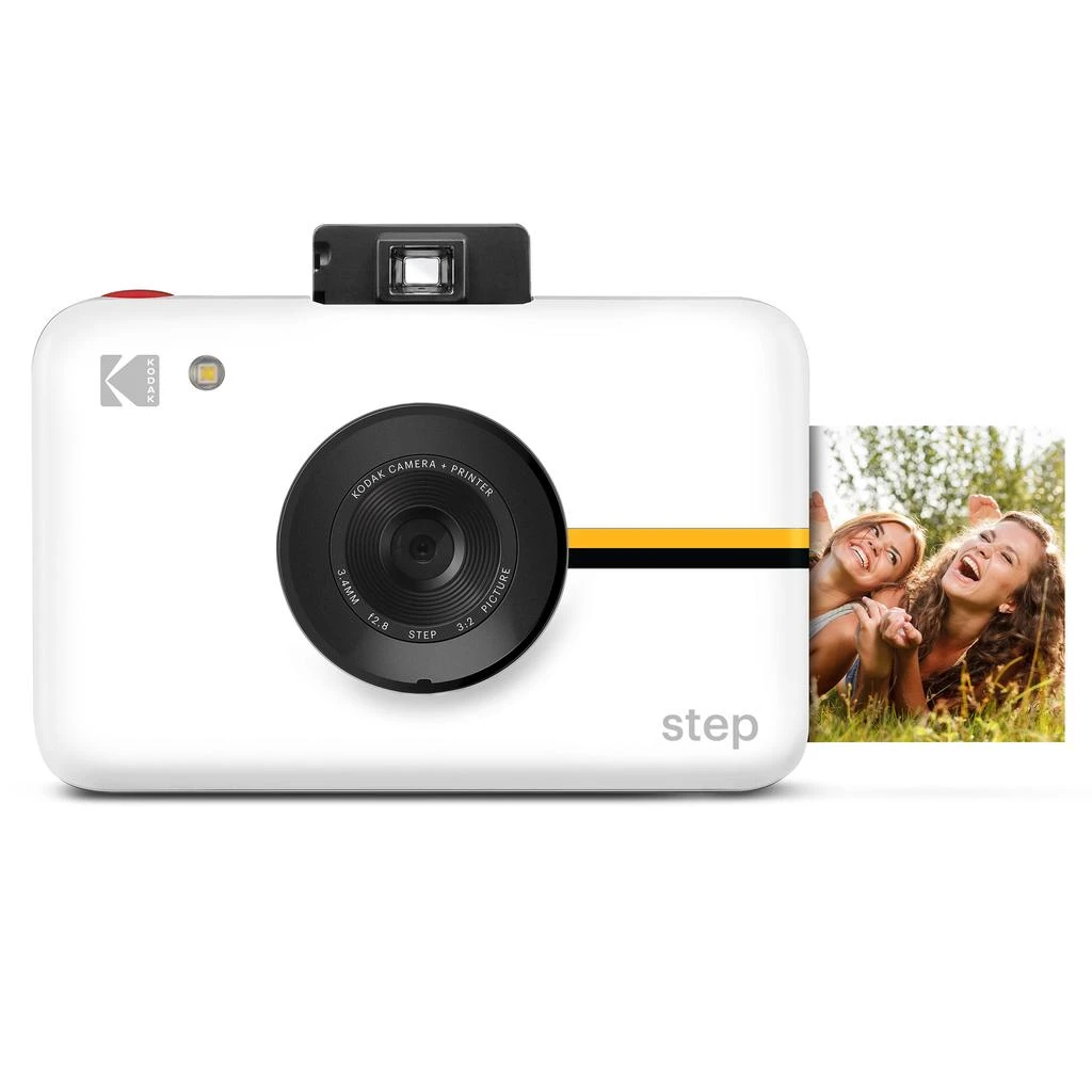 商品Kodak|Step Digital Instant Camera with 10MP Image Sensor, ZINK Zero Ink Technology (White),价格¥529,第1张图片