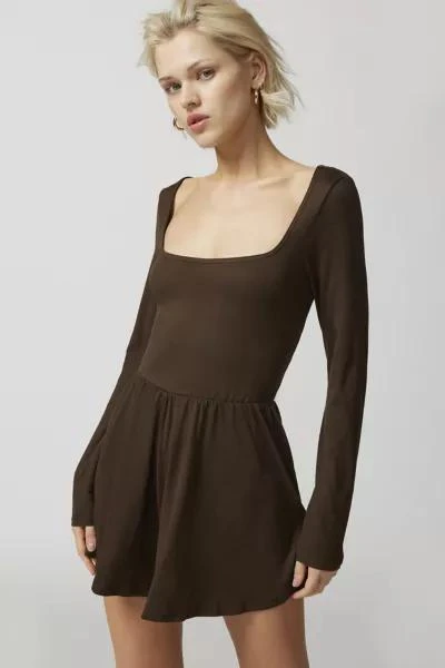 商品Urban Outfitters|UO Savanah Knit Long Sleeve Romper,价格¥151,第2张图片详细描述