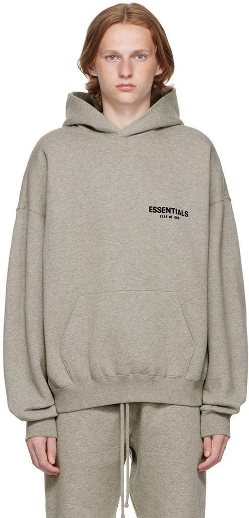 商品Essentials|灰色棉质连帽卫衣,价格¥672,第1张图片