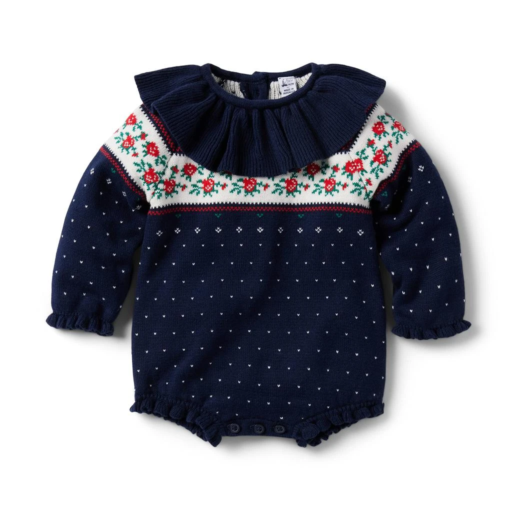 商品Janie and Jack|Rose Fair Isle Sweater Bubble (Infant),价格¥436,第1张图片