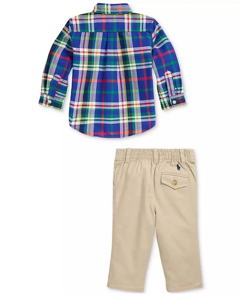 商品Ralph Lauren|Baby Boys Plaid Shirt & Chino Pants, 2 Piece Set,价格¥359,第2张图片详细描述