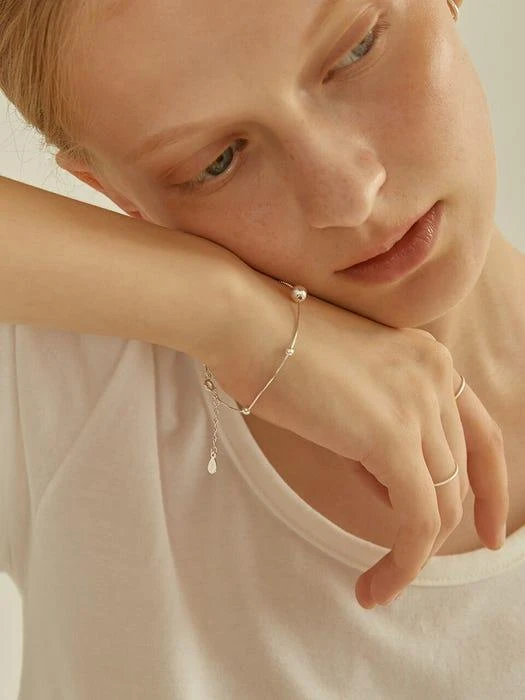 商品LUNNE|Silver Ball Chain Silky Bracelet #LSB02,价格¥440,第2张图片详细描述