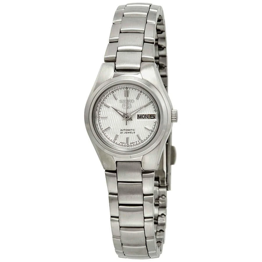 商品Seiko|Seiko Series 5 Automatic Silver Dial Ladies Watch SYMC07,价格¥791,第1张图片