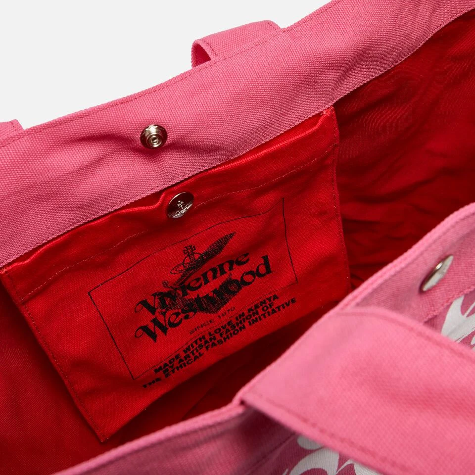 商品Vivienne Westwood|Vivienne Westwood Worker Runner Logo-Print Cotton-Canvas Tote Bag,价格¥1545,第4张图片详细描述