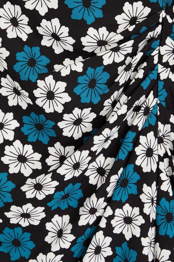 商品Diane von Furstenberg|Coraline ruched floral-print crepe mini dress,价格¥797,第4张图片详细描述