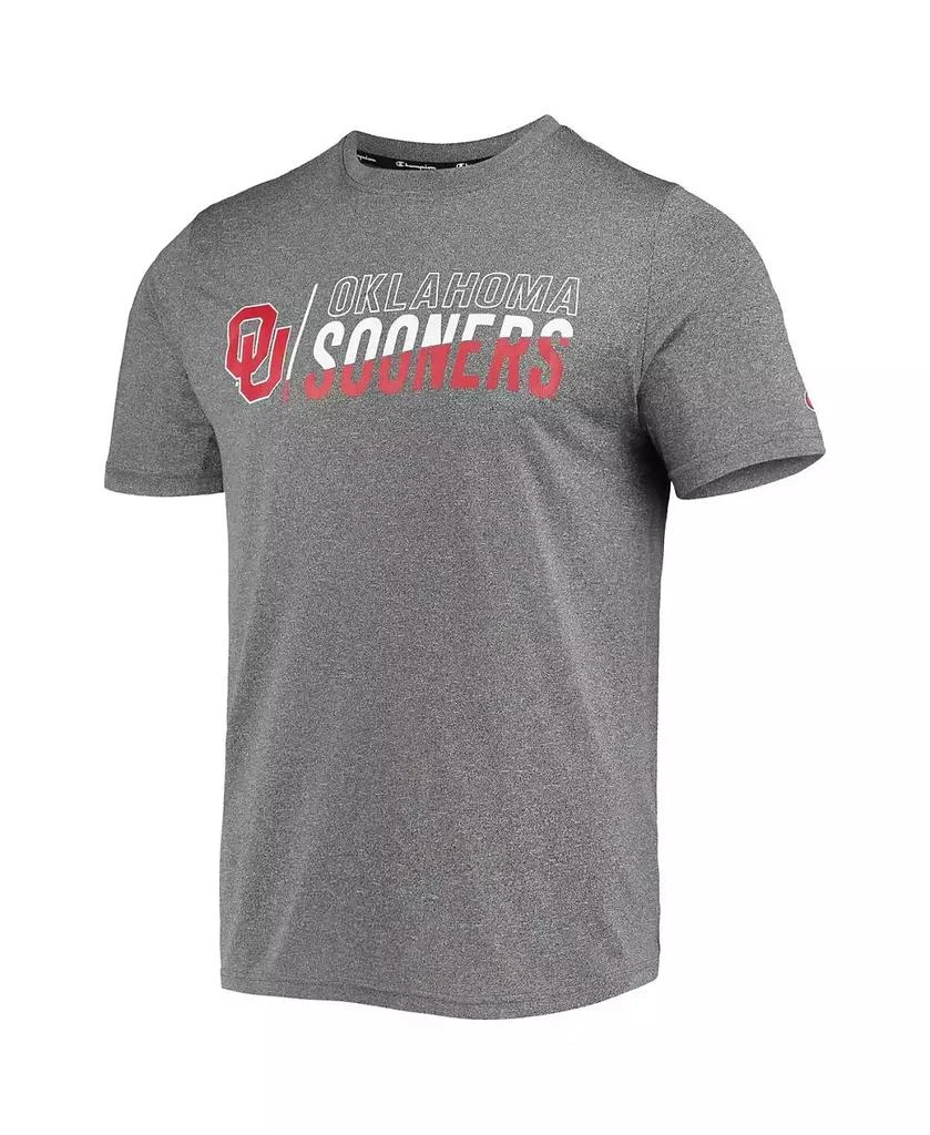 商品CHAMPION|Men's Gray Oklahoma Sooners Slash Stack T-shirt,价格¥193,第2张图片详细描述