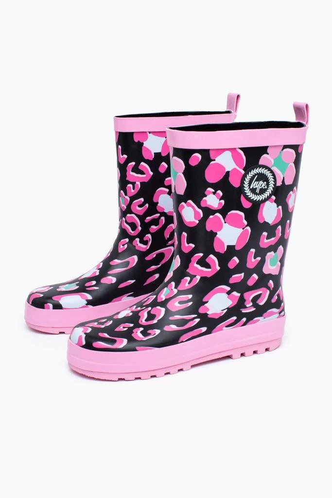商品HYPE FOOTWEAR|HYPE GIRLS PINK LEOPARD WELLIES,价格¥140,第1张图片