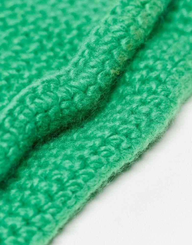 商品COLLUSION|COLLUSION knitted crochet festival bucket hat in green,价格¥73,第3张图片详细描述
