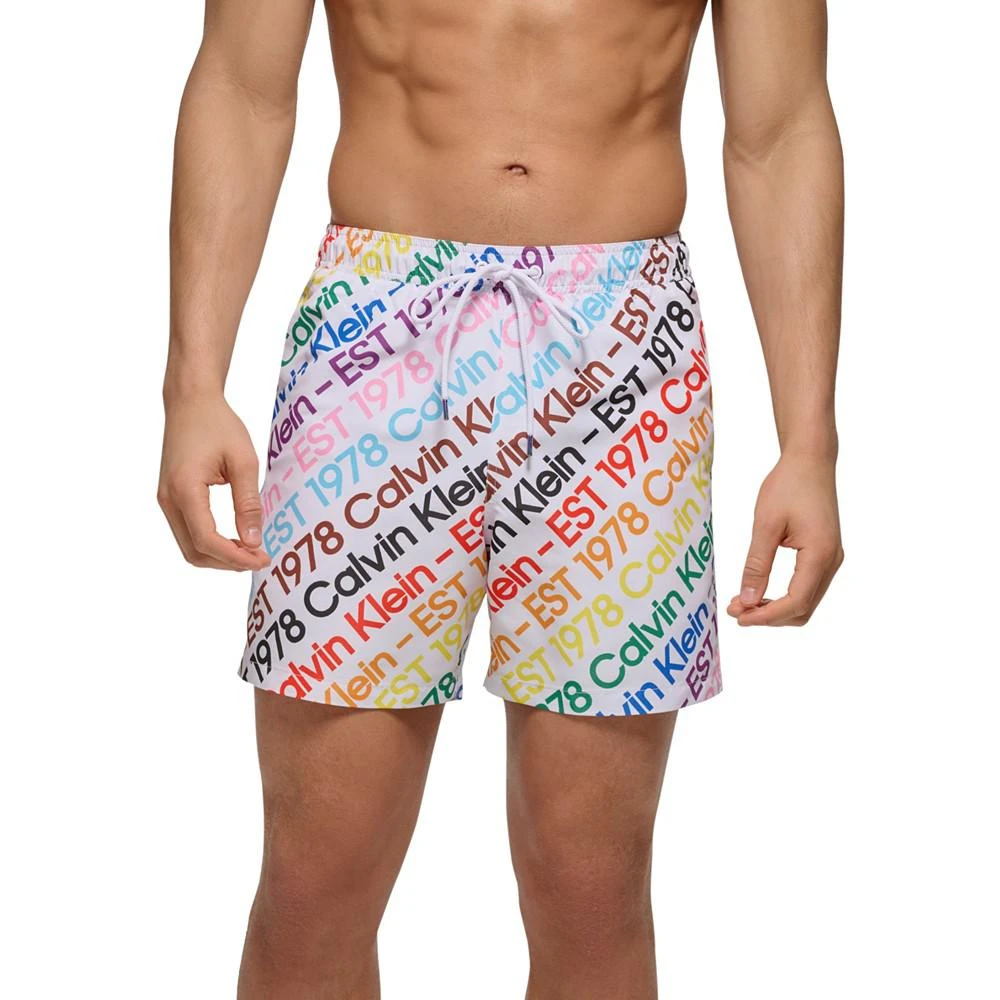 Men's 5" Rainbow Logo-Print Swim Shorts 商品