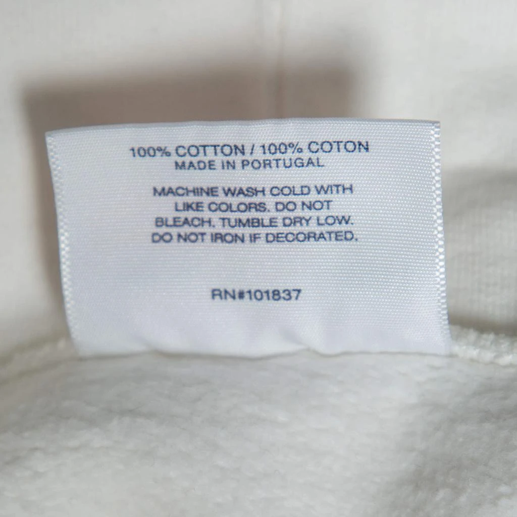商品[二手商品] Supreme|Supreme x Comme des Garçons White Terry Knit Split Logo Hoodie L,价格¥4683,第5张图片详细描述
