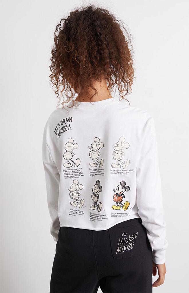 Disney Mickey Long Sleeve Cropped T-Shirt商品第4张图片规格展示