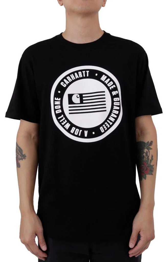 商品Carhartt|(105186) Relaxed Fit Midweight Short Sleeve Flag Graphic T-Shirt - Black,价格¥107,第1张图片