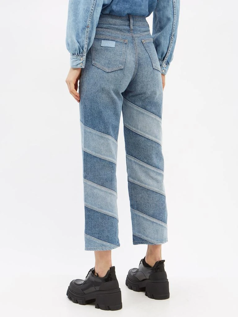 商品Ganni|Patchwork organic-cotton straight-leg jeans,价格¥1050,第5张图片详细描述