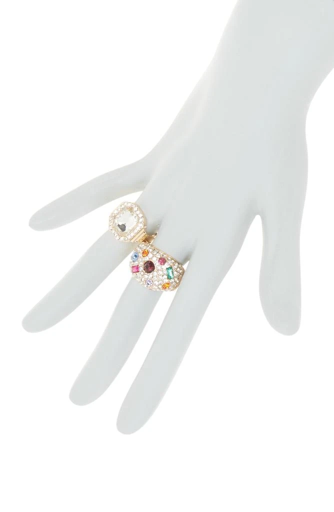 商品Melrose and Market|Set of 2 Crystal Embellished Dome Rings,价格¥66,第3张图片详细描述