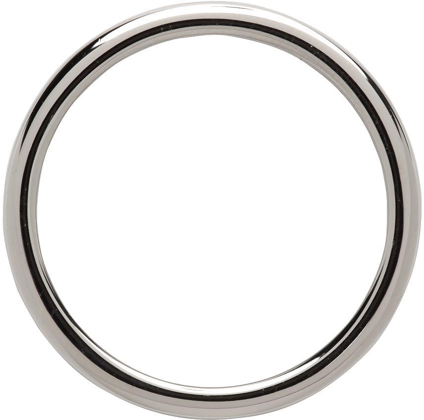 商品MAISON MARGIELA|Silver Polished Wide Logo Ring,价格¥3677,第4张图片详细描述