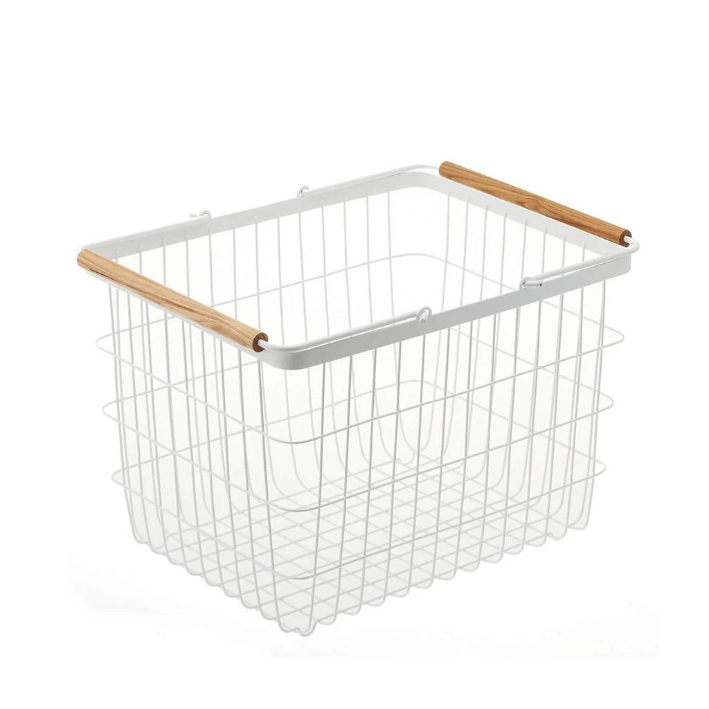 商品Yamazaki|Yamazaki Tosca Wire Laundry Basket - White - Medium,价格¥339,第1张图片