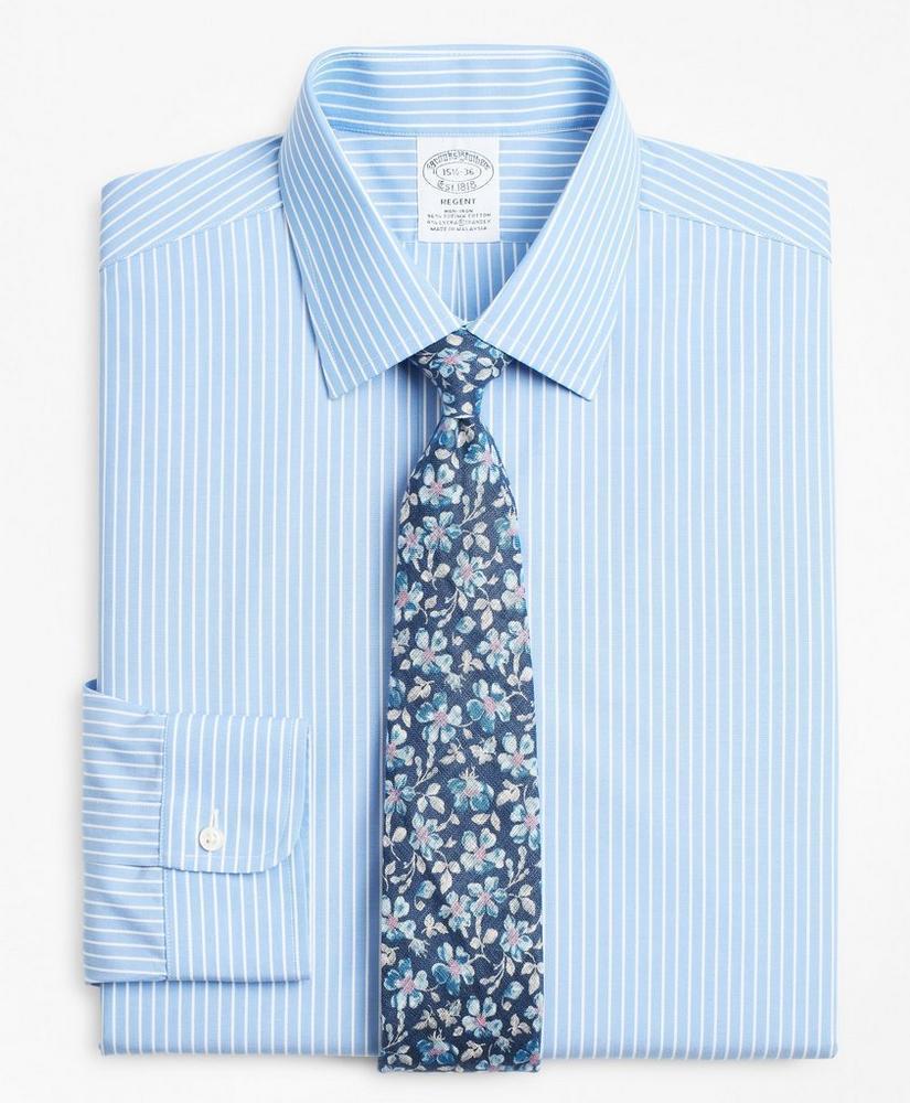 商品Brooks Brothers|Stretch Regent Regular-Fit Dress Shirt, Non-Iron Ground Stripe,价格¥373,第1张图片