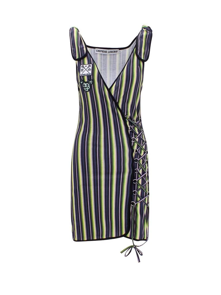 商品CHOPOVA LOWENA|Chopova Lowena Lace-Up V-Neck Mini Wrap Dress,价格¥1571,第1张图片