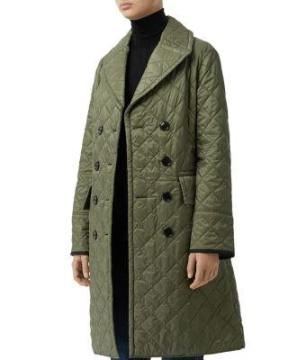 商品Burberry|Double-Breasted Quilted Trench Coat,价格¥5139,第4张图片详细描述