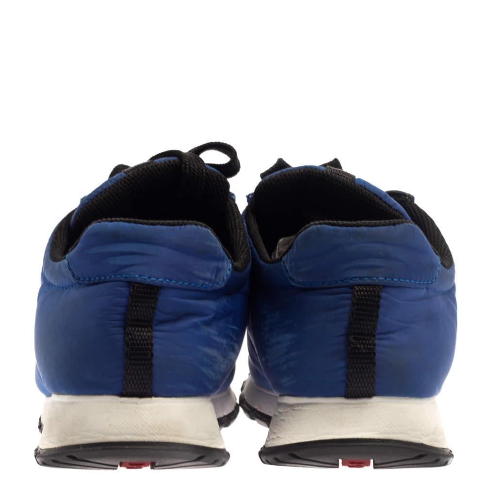 Prada Sport Blue Nylon Low Top Sneakers Size 37.5商品第5张图片规格展示