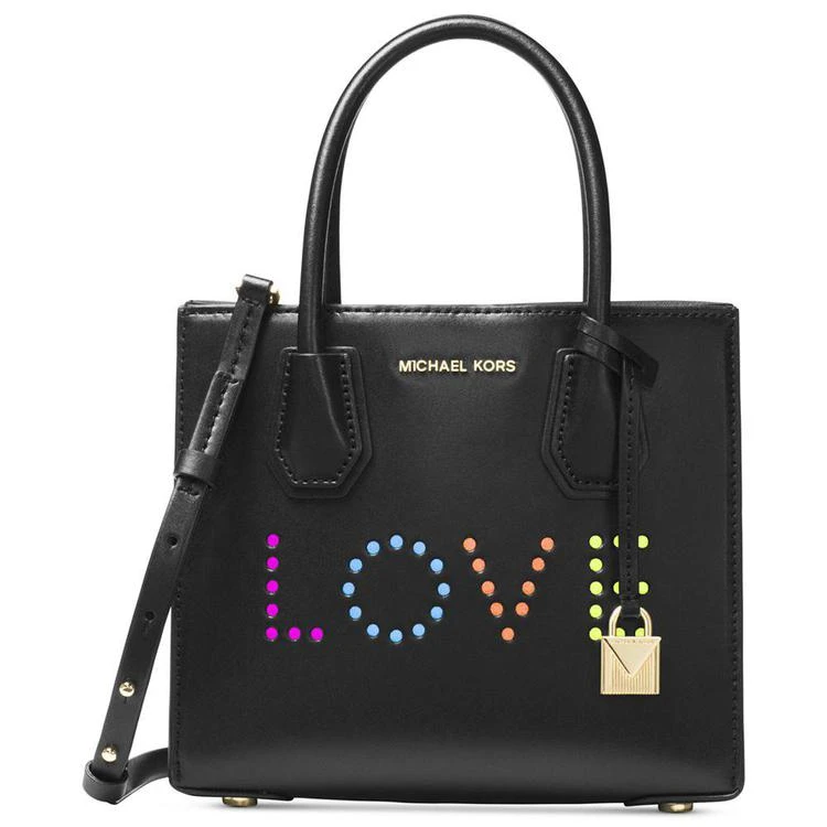 商品Michael Kors|Mercer 中号 LOVE 贴片装饰皮质手提包,价格¥866,第1张图片