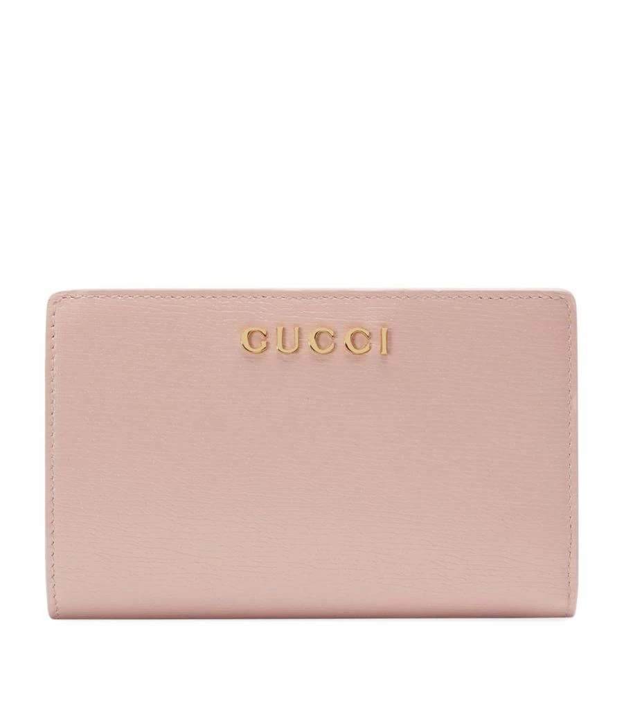 商品Gucci|Leather Script Wallet,价格¥5379,第1张图片