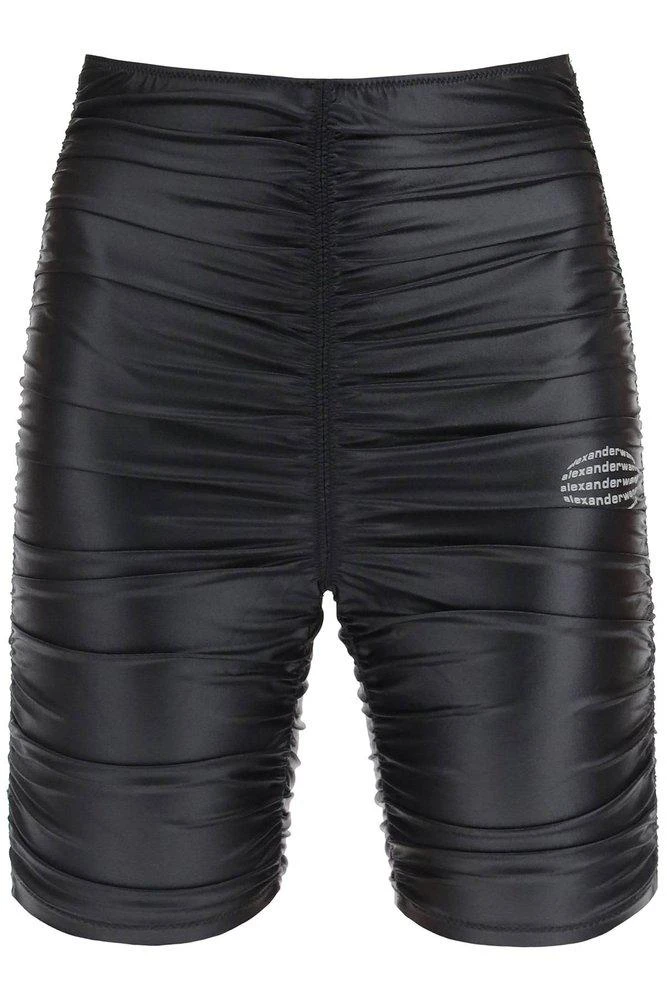 商品Alexander Wang|Alexander Wang Ruched Detail Logo Shorts,价格¥1771,第1张图片