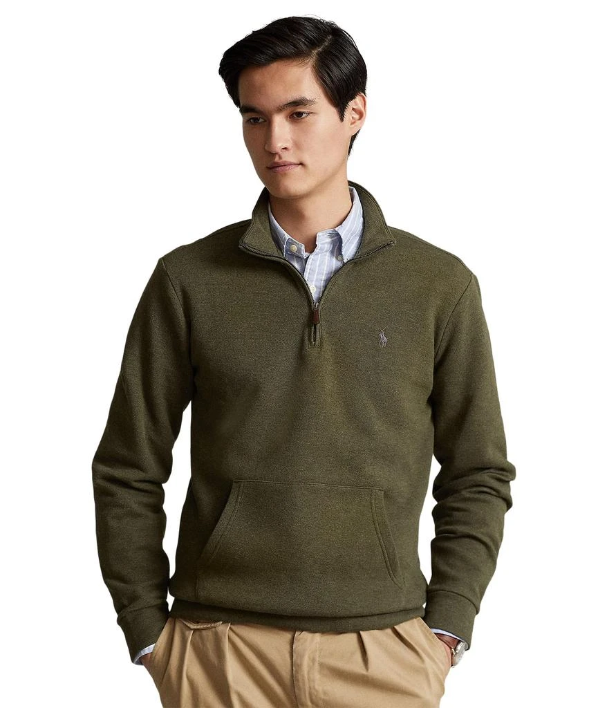 商品Ralph Lauren|Double Knit Mesh 1/4 Zip Sweatshirt,价格¥615,第1张图片