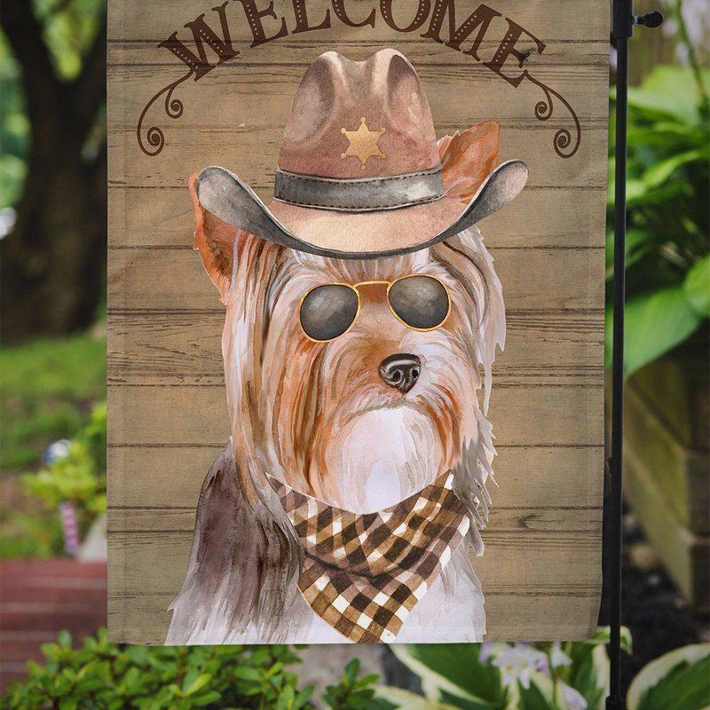 商品Caroline's Treasures|11 x 15 1/2 in. Polyester Yorkshire Terrier #3 Country Dog Garden Flag 2-Sided 2-Ply,价格¥135,第2张图片详细描述