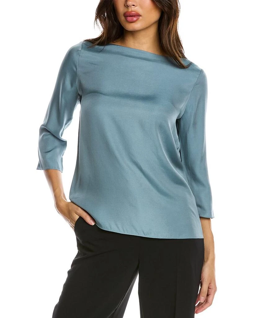 商品Vince|Vince Boatneck Silk-Blend Blouse,价格¥1162,第1张图片