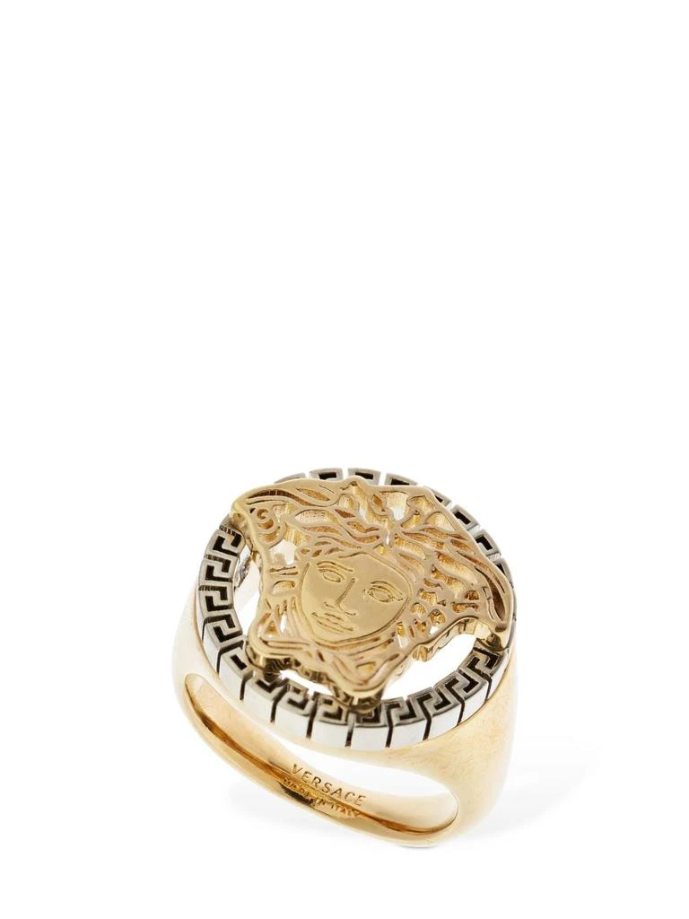 商品Versace|Medusa & Greek Motif Bicolor Thick Ring,价格¥2900,第2张图片详细描述
