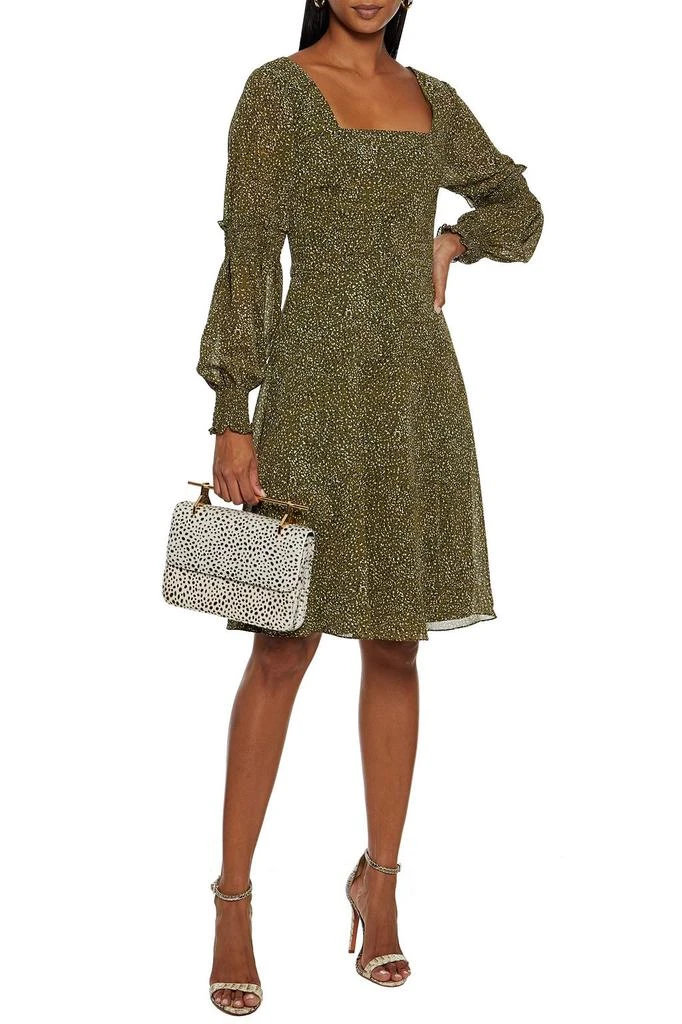 商品MIKAEL AGHAL|Shirred printed crepe de chine dress,价格¥900,第2张图片详细描述