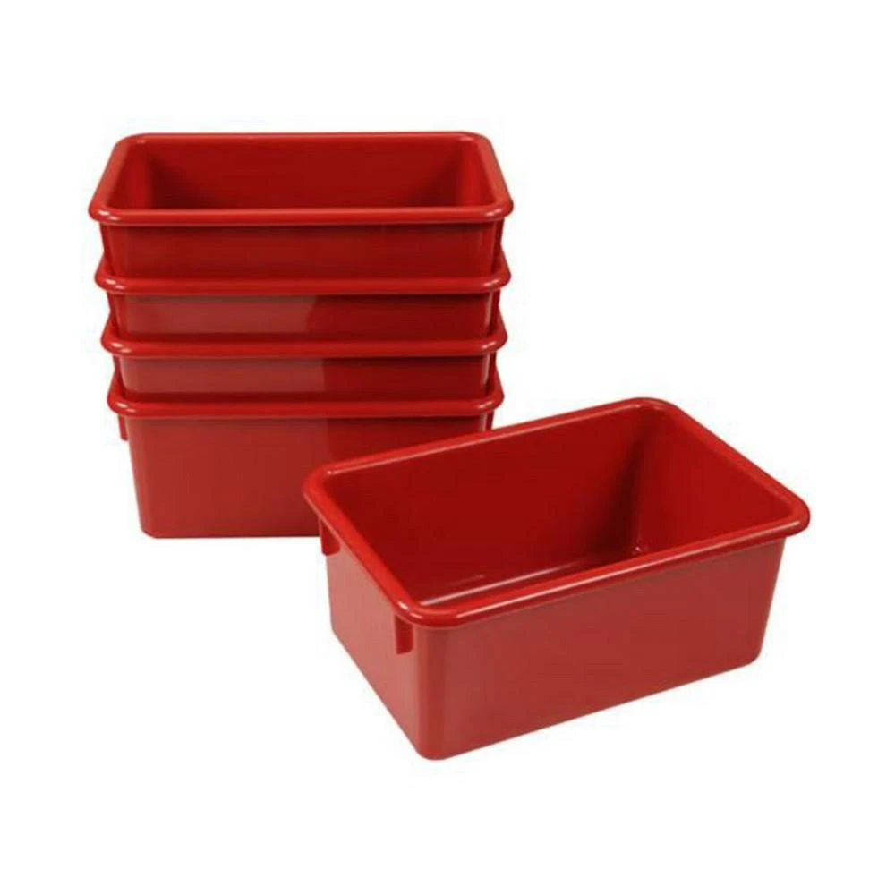 商品Kaplan Early Learning|Red Vibrant Color Storage Bin - Set of 5,价格¥298,第1张图片