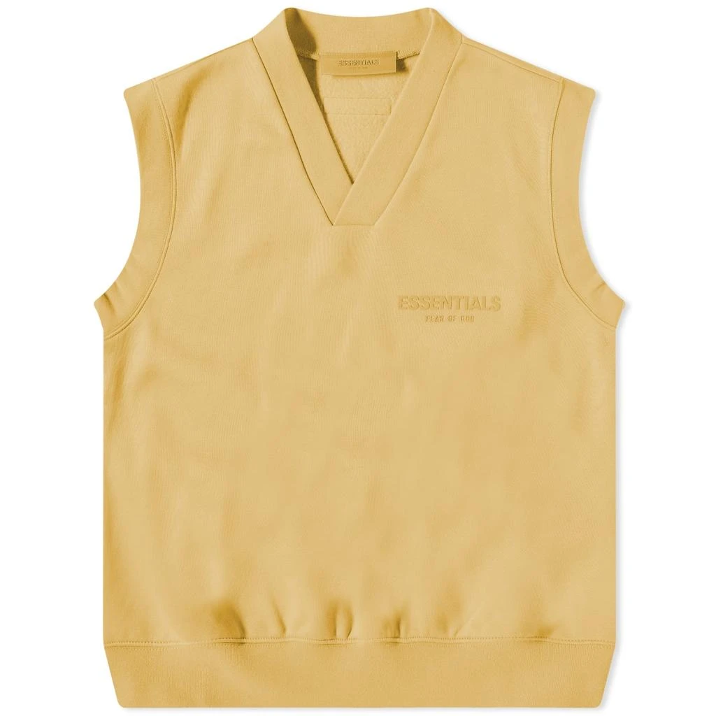 商品Essentials|Fear of God Essentials Pullover V-Neck Vest - Light Tuscan,价格¥359,第1张图片