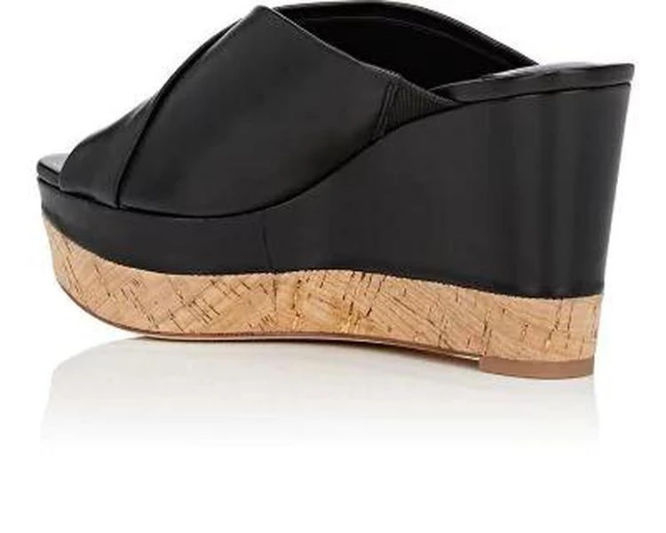 商品Diane von Furstenberg|Manila Leather Wedge Mules,价格¥961,第3张图片详细描述