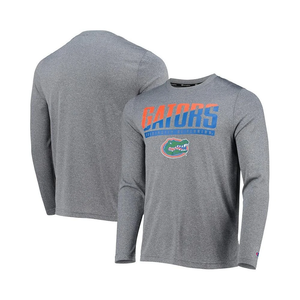 商品CHAMPION|Men's Gray Florida Gators Wordmark Slash Long Sleeve T-shirt,价格¥262,第1张图片