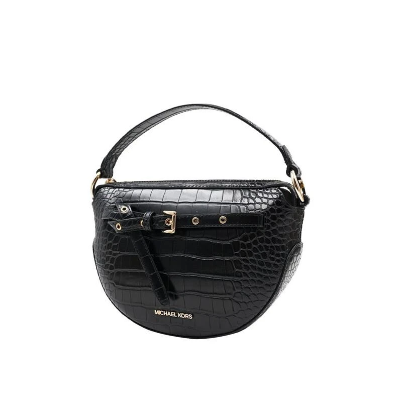 商品[国内直发] Michael Kors|Michael Kors\MK 女士拉链时尚大气单肩斜挎手提包79842 【M】黑色35T1GU5C6E BLACK,价格¥1055,第1张图片