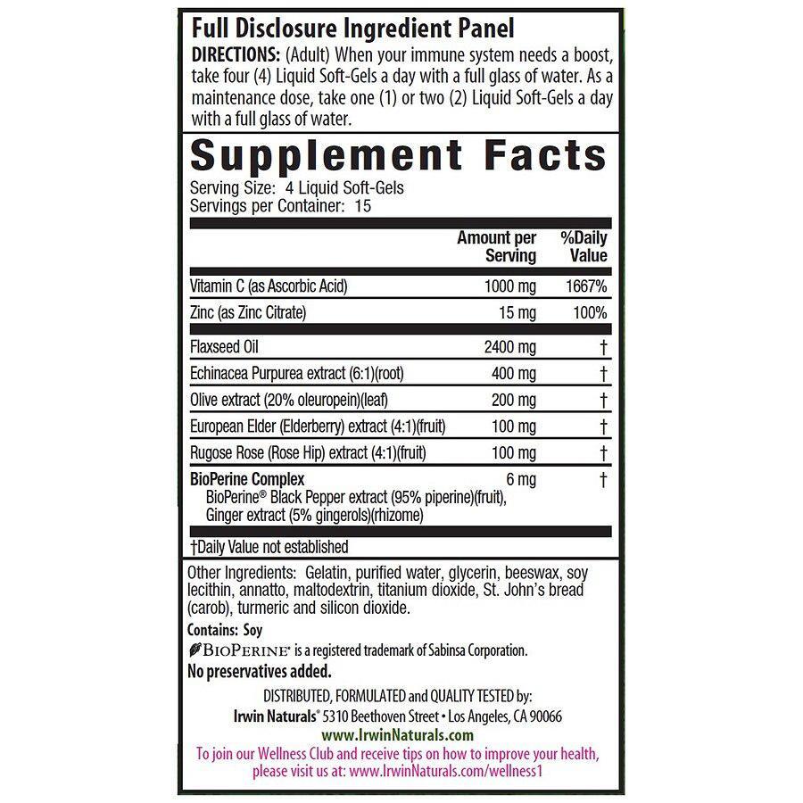 商品Irwin Naturals|Vita-C Plus Urgent Rescue,价格¥117,第4张图片详细描述