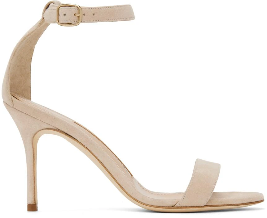 商品Manolo Blahnik|Beige Chaos Sandals,价格¥2197,第1张图片