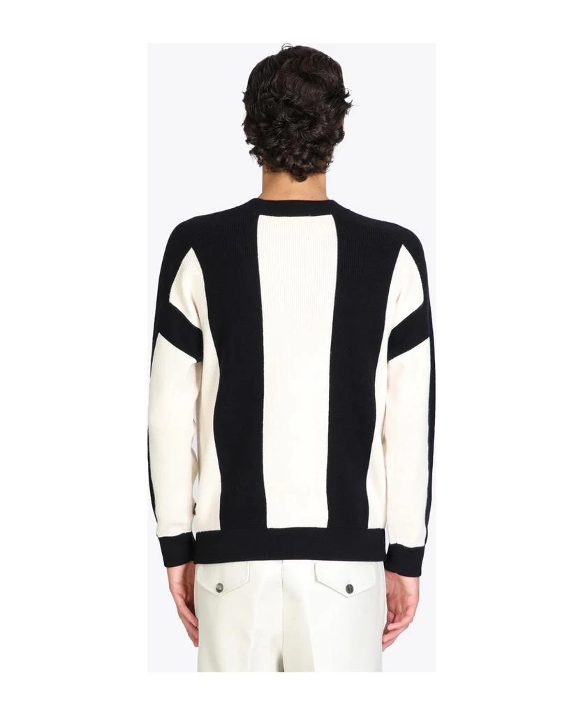 商品Emporio Armani|Pullover Navy blue and off-white swool striped sweater.,价格¥1838,第2张图片详细描述