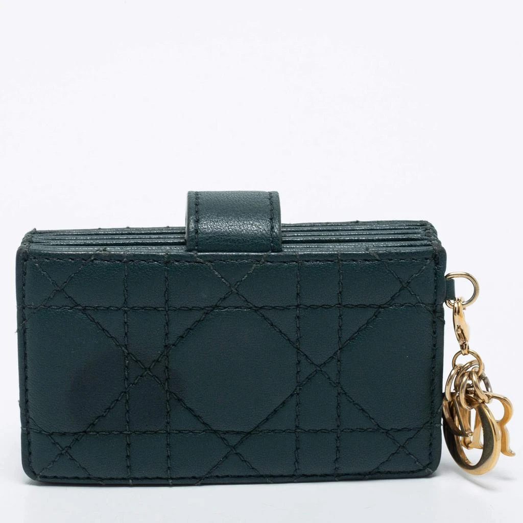 Dior Green Cannage Leather Lady Dior 5 Gusset Card Holder 商品