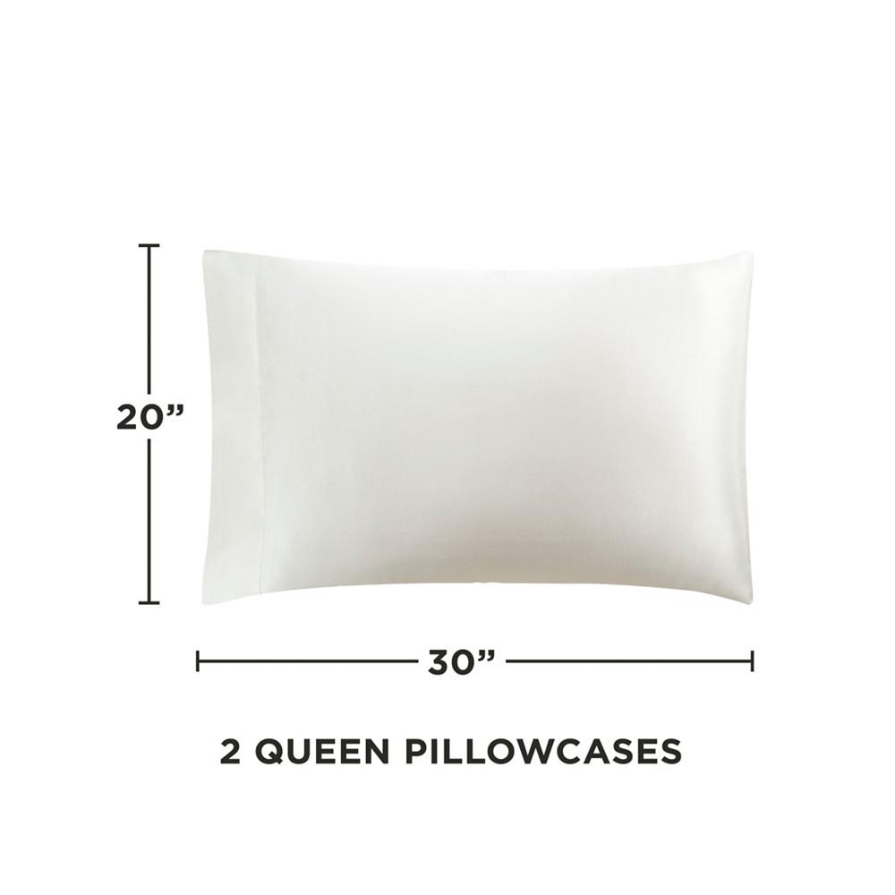 100% Polyester Satin 2 Piece Pillow Case Set, Queen商品第4张图片规格展示